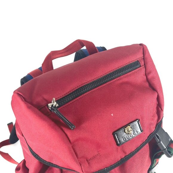 GUCCI Black Canvas Backpack